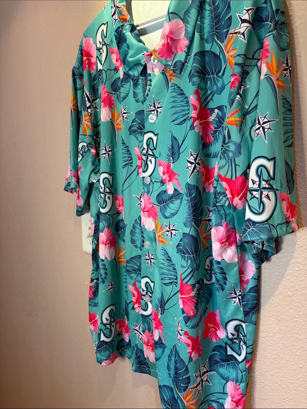 Seattle Mariners Hawaiian Shirt Size XL Baseball MLB - Picture 4 of 5